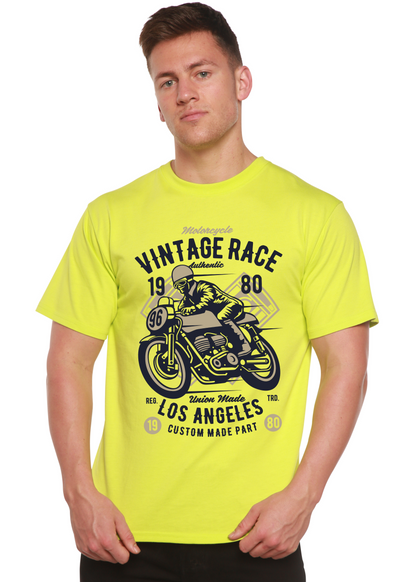 Vintage Race men's bamboo graphic T-shirt – view 3