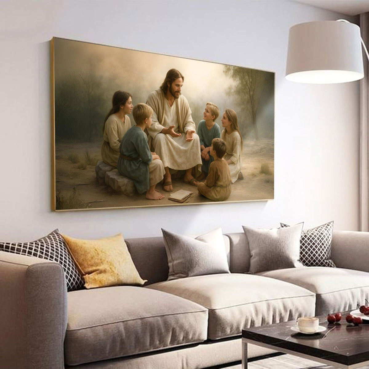 Jesus with Children Faith Wall Art III by Tailored Canvases
