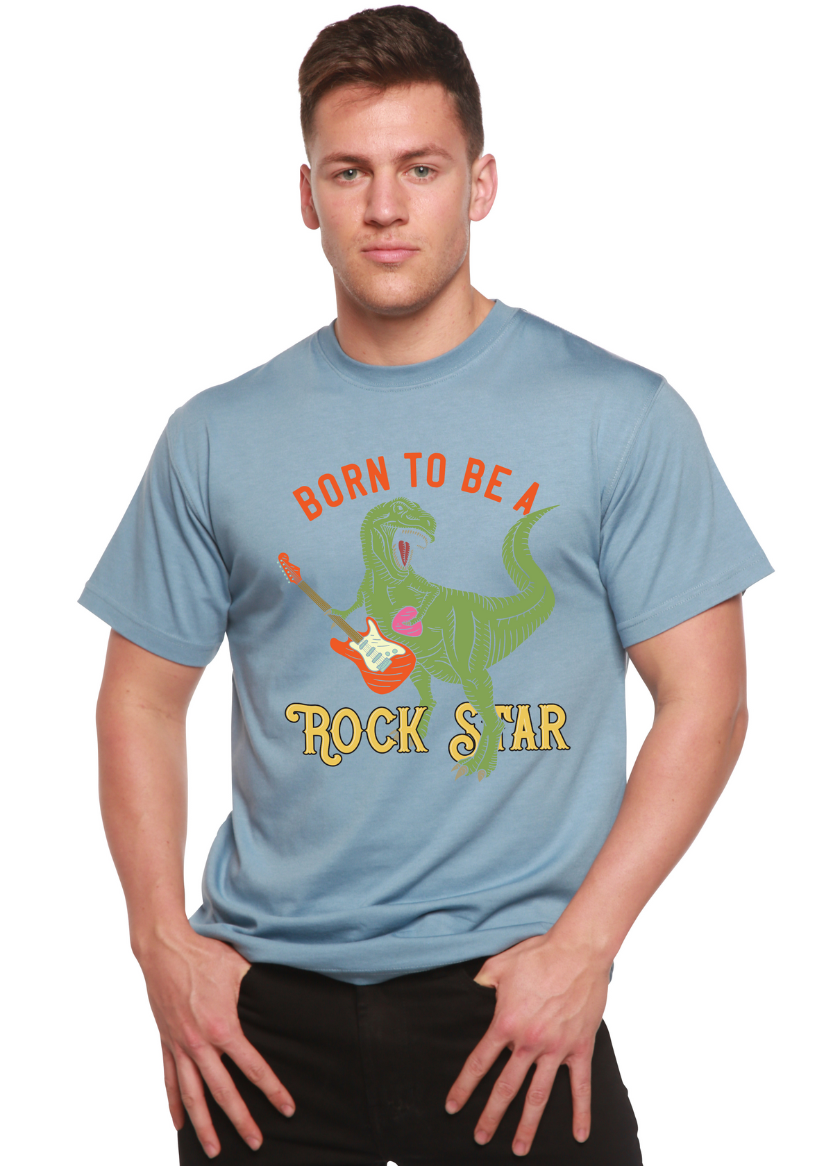 Born to Be a Rock Star men's bamboo graphic T-shirt – view 7