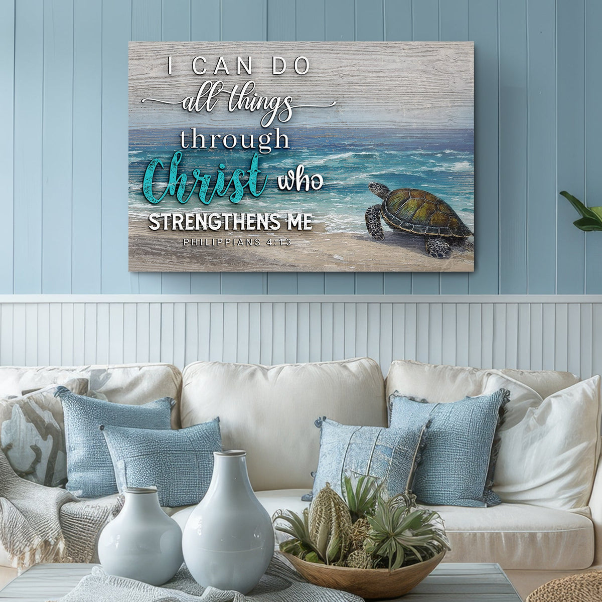 I Can Do All Things Through Christ Faith Sign IV by Tailored Canvases