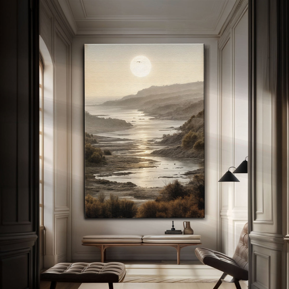 Misty Shores Coastal Impasto Wall Art by Tailored Canvases
