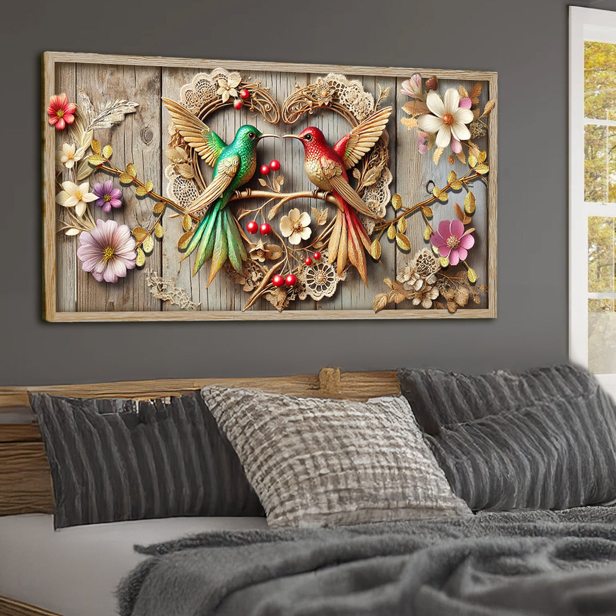 3D Hummingbirds Wall Art VII canvas by Tailored Canvases