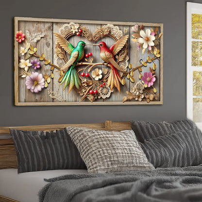 3D Hummingbirds Wall Art VII canvas by Tailored Canvases