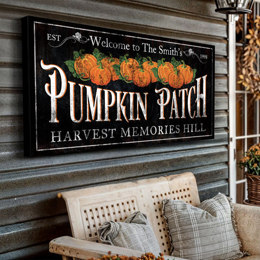 Personalized Pumpkin Patch Sign IX by Tailored Canvases