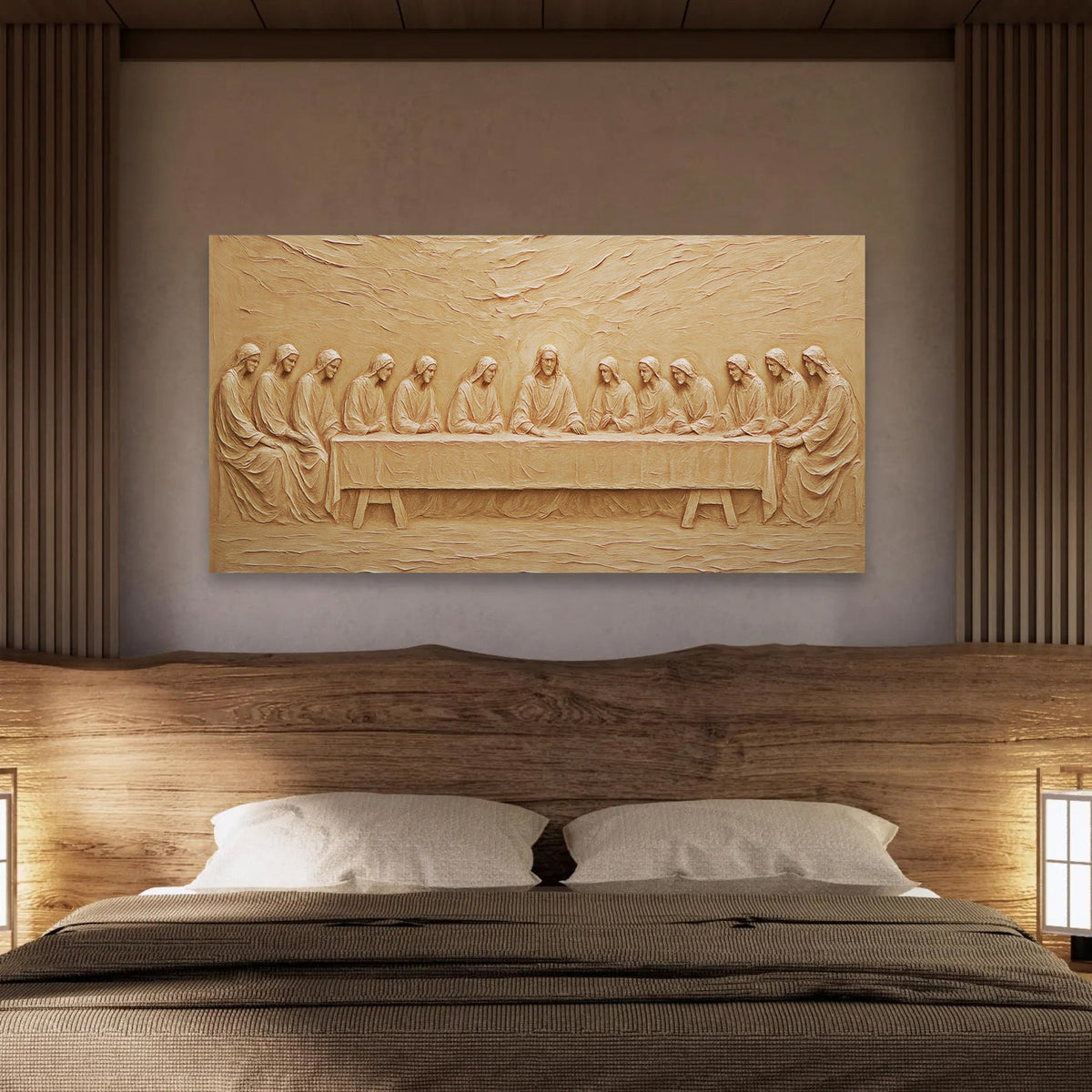 The Last Supper Minimalist Faith Wall Art by Tailored Canvases