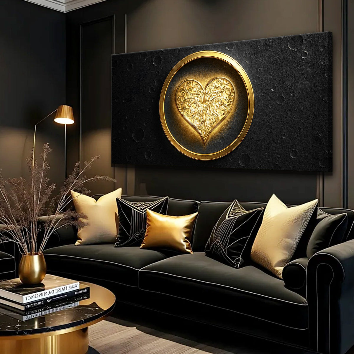 Heart Eclipse Wall Art by Tailored Canvases