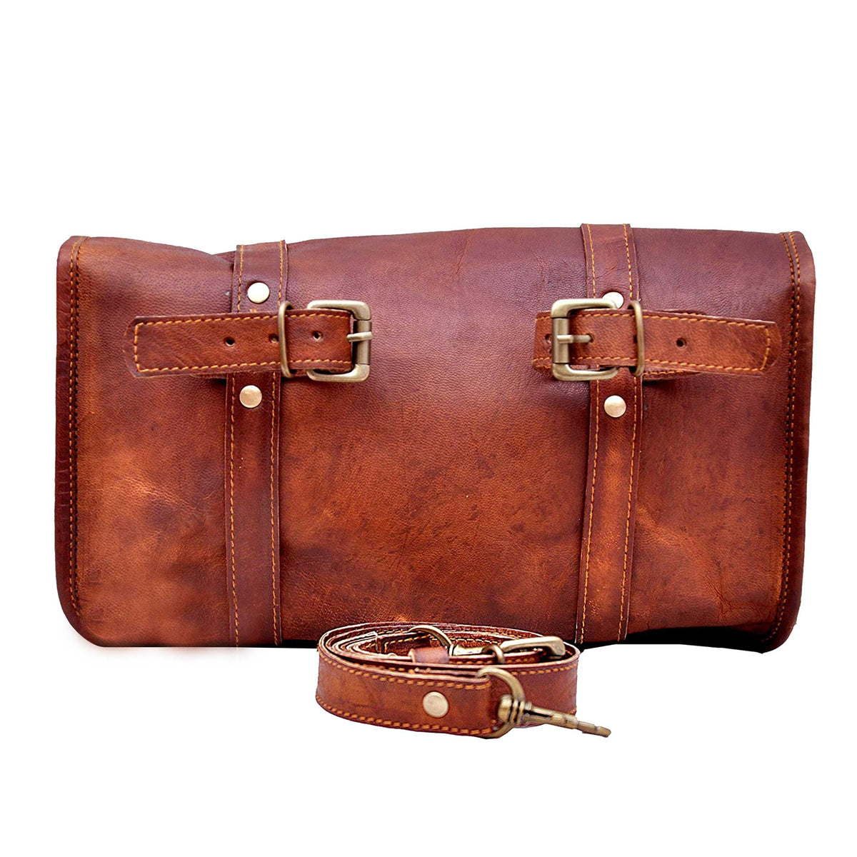 Patrolman Motorbike Side Pouch by Classy Leather Bags