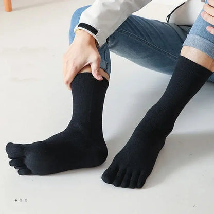 Five-toe cotton ankle socks, 5 pairs, by Torqelo.com, view 2