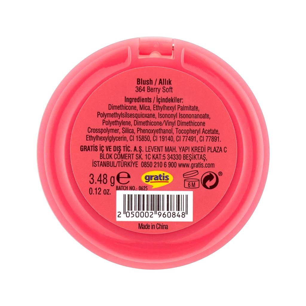 Beaulis Cloud It Blush 364 Berry Soft Creamy Formula 4.5g by Beauty Care Bag