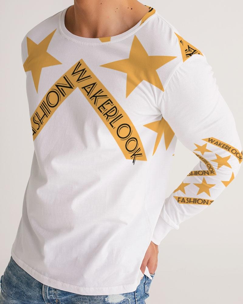 Men's Fashion Long Sleeve Wakerlook Tee by Sky Blue Saffron