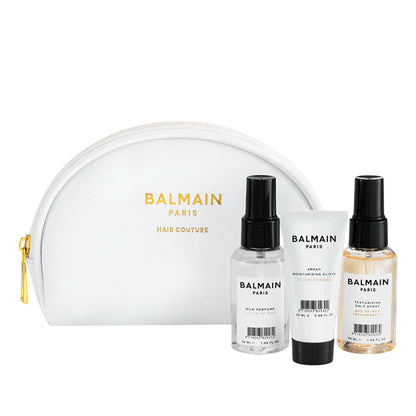 Balmain Styling Gift Set with White Pouch by Beauty Care Bag