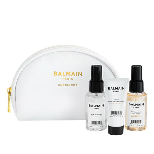 Balmain Styling Gift Set with White Pouch by Beauty Care Bag