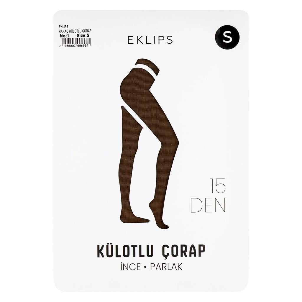 Eklips Cocoa Pantyhose Soft Sheer Tights in Size S by Beauty Care Bag