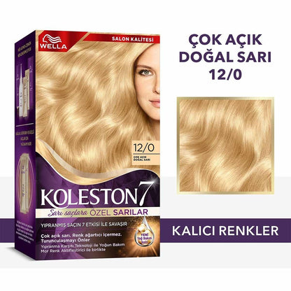 Wella Koleston Supreme 12/0 Very Light Natural Blonde Hair Dye: Long Lasting Color & 100% Gray Coverage, Oil Infused for Healthy Hair by Beauty Care Bag
