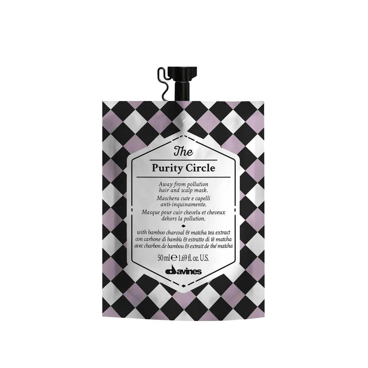 Davines The Purity Circle Purifying Hair Care Mask, 50 ml - Deeply Cleanses & Nourishes Hair by Beauty Care Bag
