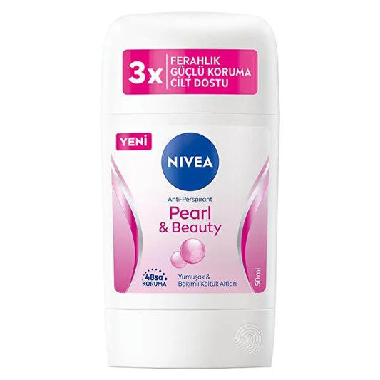 Nivea Women's Deodorant Stick - Pearl & Beauty, 48-Hour Protection, Alcohol-Free, Dermatologically Tested - 1.69 fl oz by Beauty Care Bag