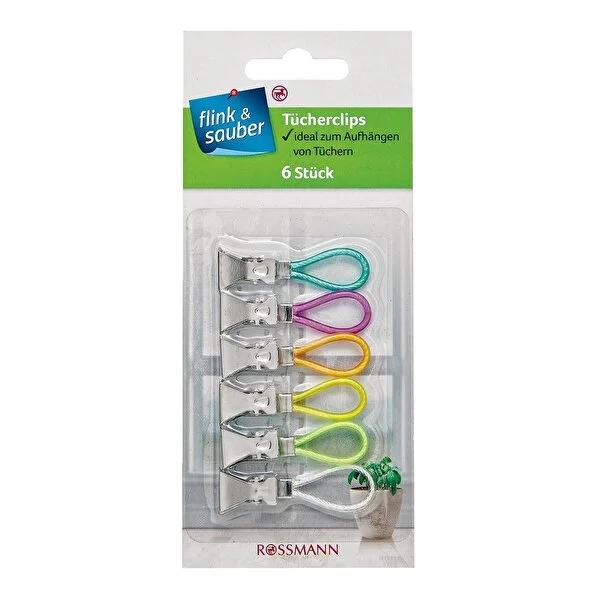 Flink & Sauber 6-Piece Napkin Ring Set - Elegant Table Setting Accessory for Dining Decor by Beauty Care Bag