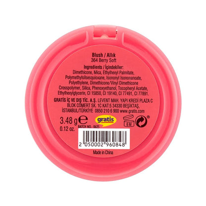 Beaulis Cloud It Blush 364 Berry Soft Creamy Formula 4.5g by Beauty Care Bag