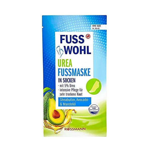 Fusswohl Foot Mask - Intensive Moisturizing Foot Care for Dry, Cracked Heels - Vegan & Dermatologically Approved by Beauty Care Bag