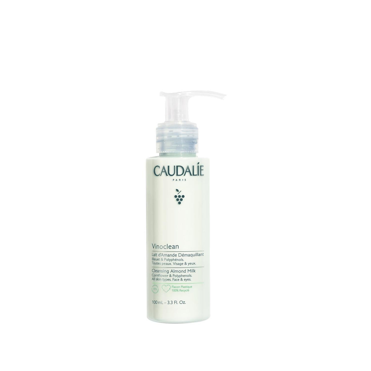 Caudalie Vinoclean: Gentle Almond Oil Cleansing Milk - Makeup Remover, Vegan, Soothes Dry or Sensitive Skin, Natural Skincare, 100ml by Beauty Care Bag