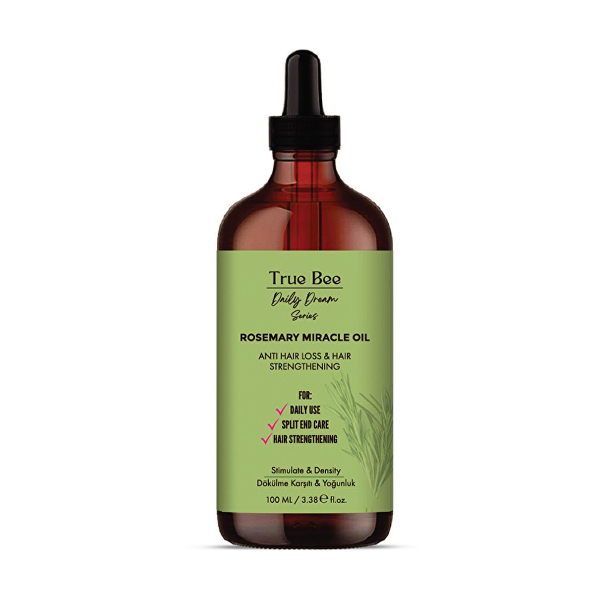 True Bee nourishing hair care oil, 3.38 fl oz bottle