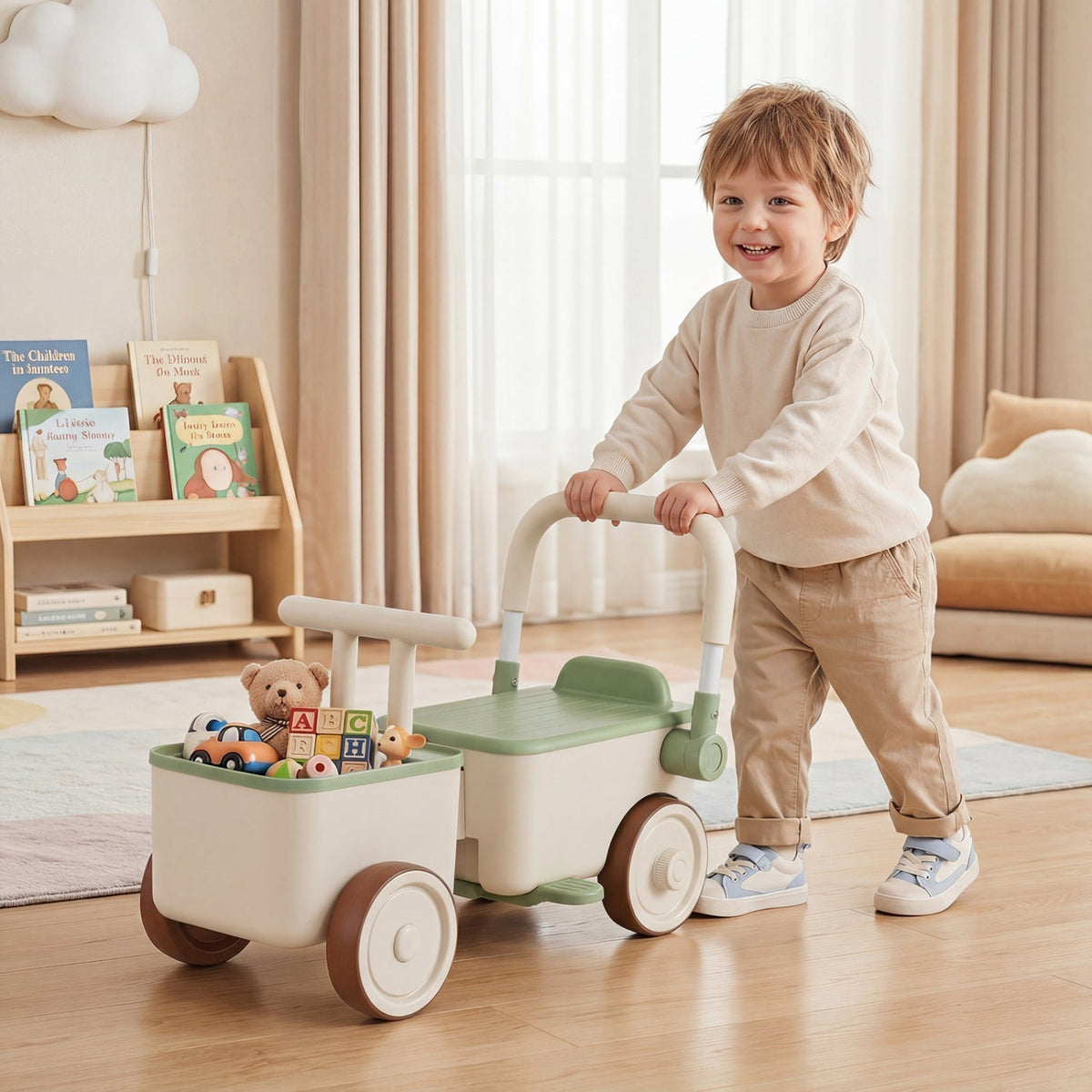 GBruno Store kids push walker car with storage basket, view 17