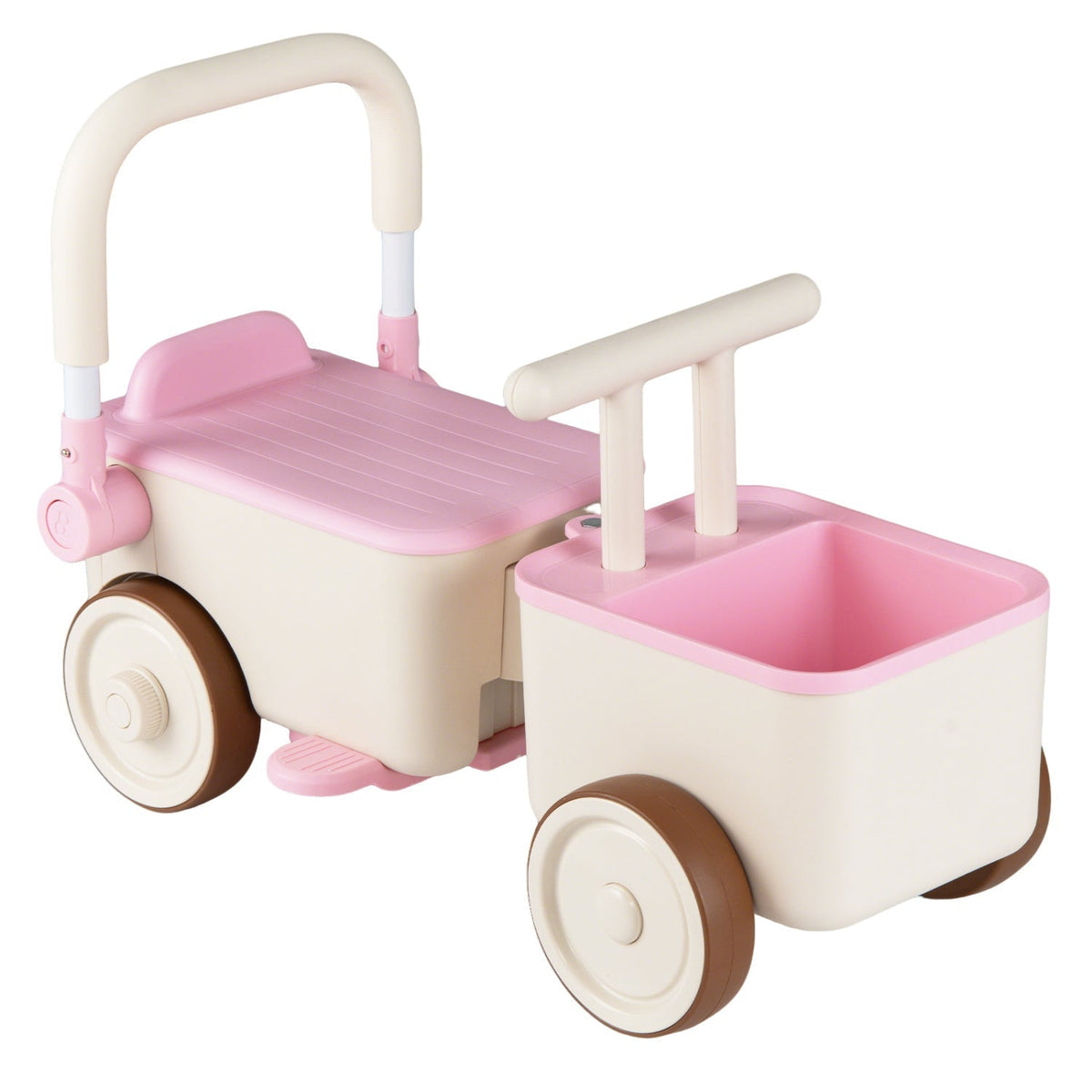3-in-1 kids ride-on push car with tow rope and storage basket by GBruno Store, view 11