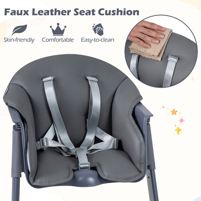 3-in-1 washable baby high chair with tray and footrest by GBruno Store, view 7