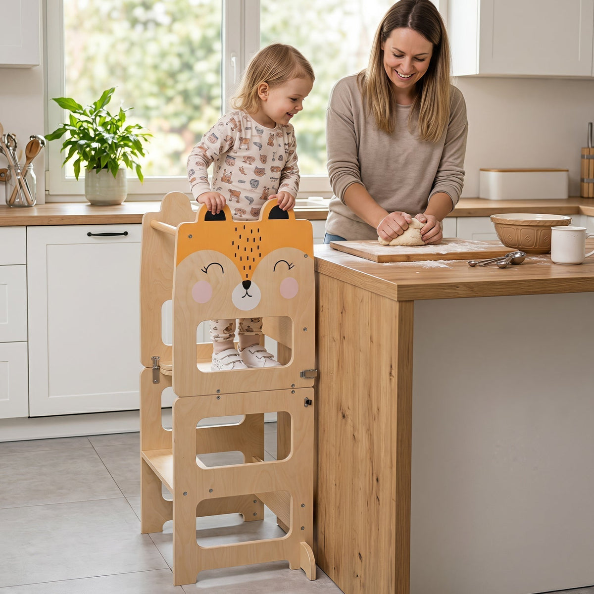 3-in-1 wooden kids step stool with chalkboard by GBruno Store, view 10