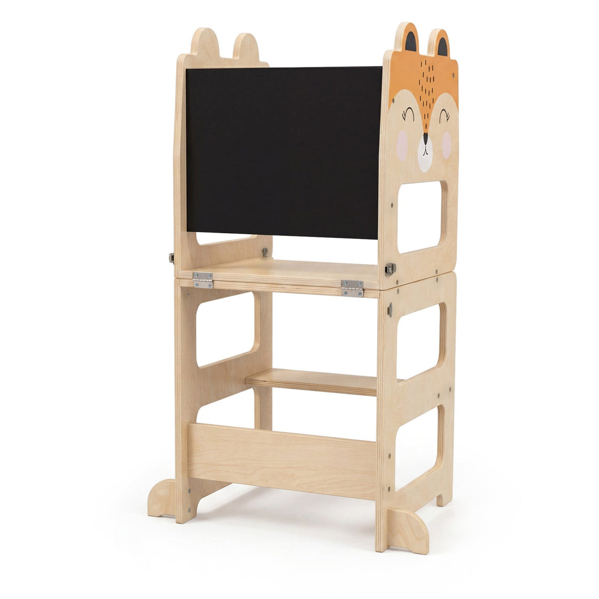 GBruno Store wooden toddler step stool in cat or fox style, view 12