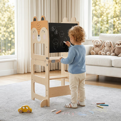 3-in-1 wooden kids step stool with chalkboard by GBruno Store, view 9