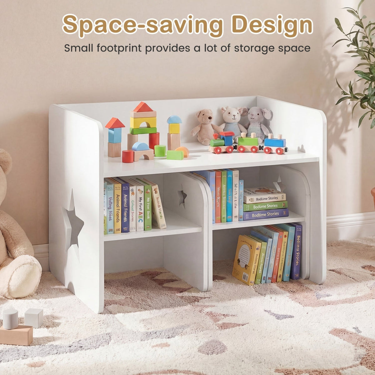 White 3-piece kids table and 2 chairs set by GBruno Store, view 7
