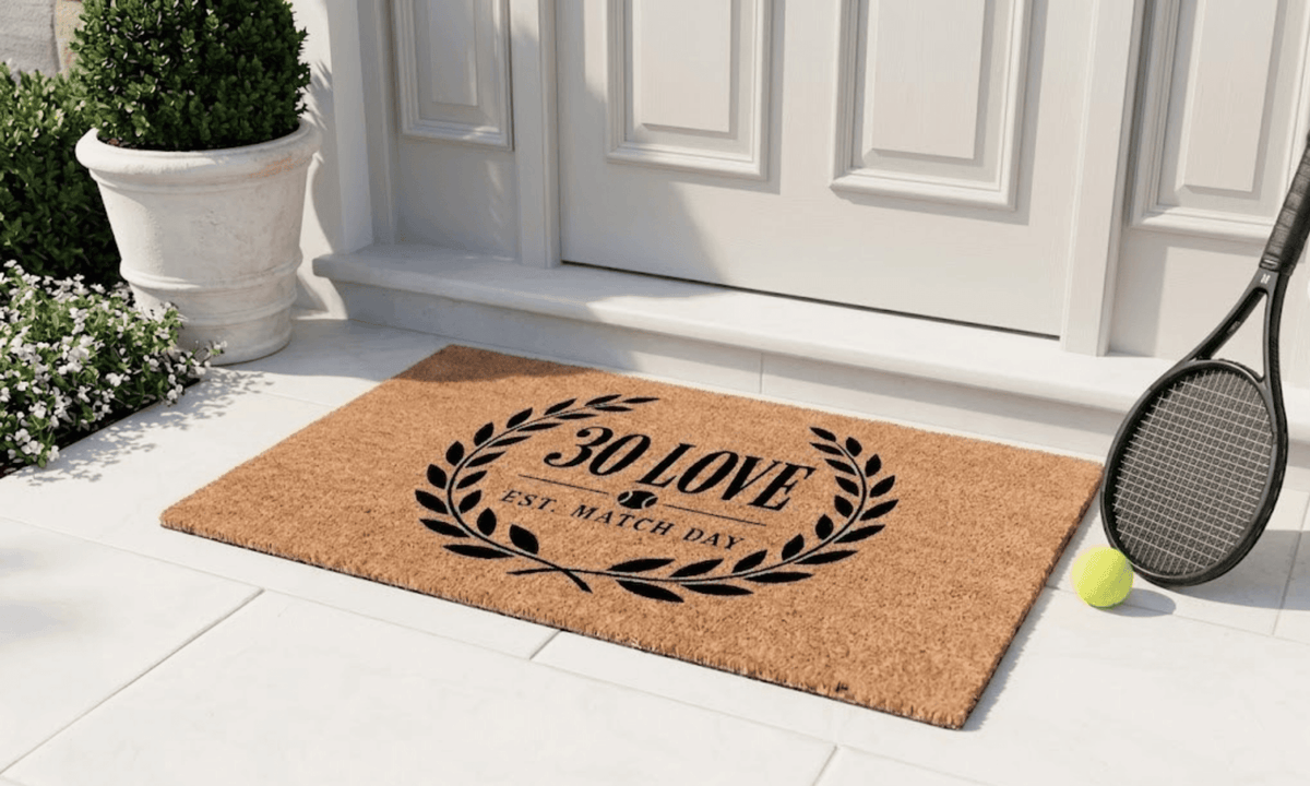 30 Love tennis coir doormat by Coco Mats N More, view 2