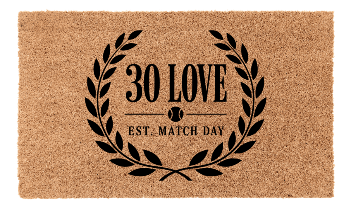 30 Love tennis coir doormat by Coco Mats N More