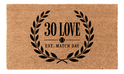 30 Love tennis coir doormat by Coco Mats N More