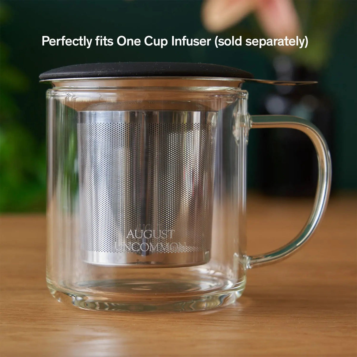 Clear glass tea mug – view 3