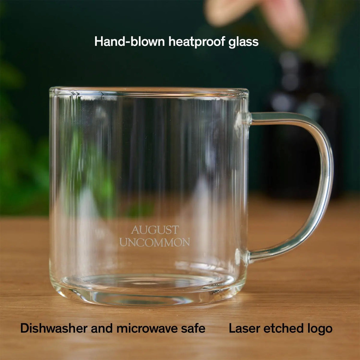Clear glass tea mug – view 2