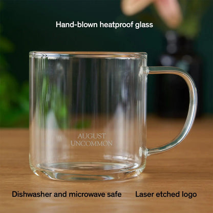 Clear glass tea mug – view 2