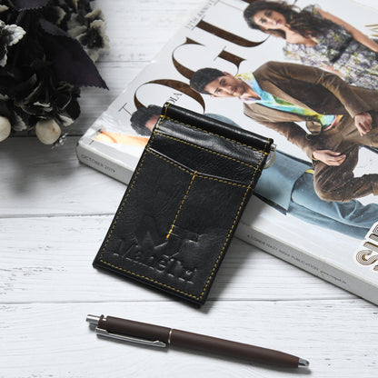 Finley Money Clipper- Black by Classy Leather Bags