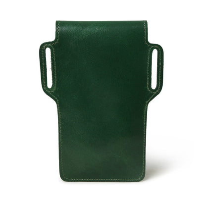 Mobile Holster Case- Green by Classy Leather Bags
