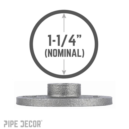 PIPE DECOR 1-1/4 in. black iron floor flange pipe fitting