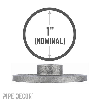 PIPE DECOR 1 in. black iron floor flange pipe fitting, view 3