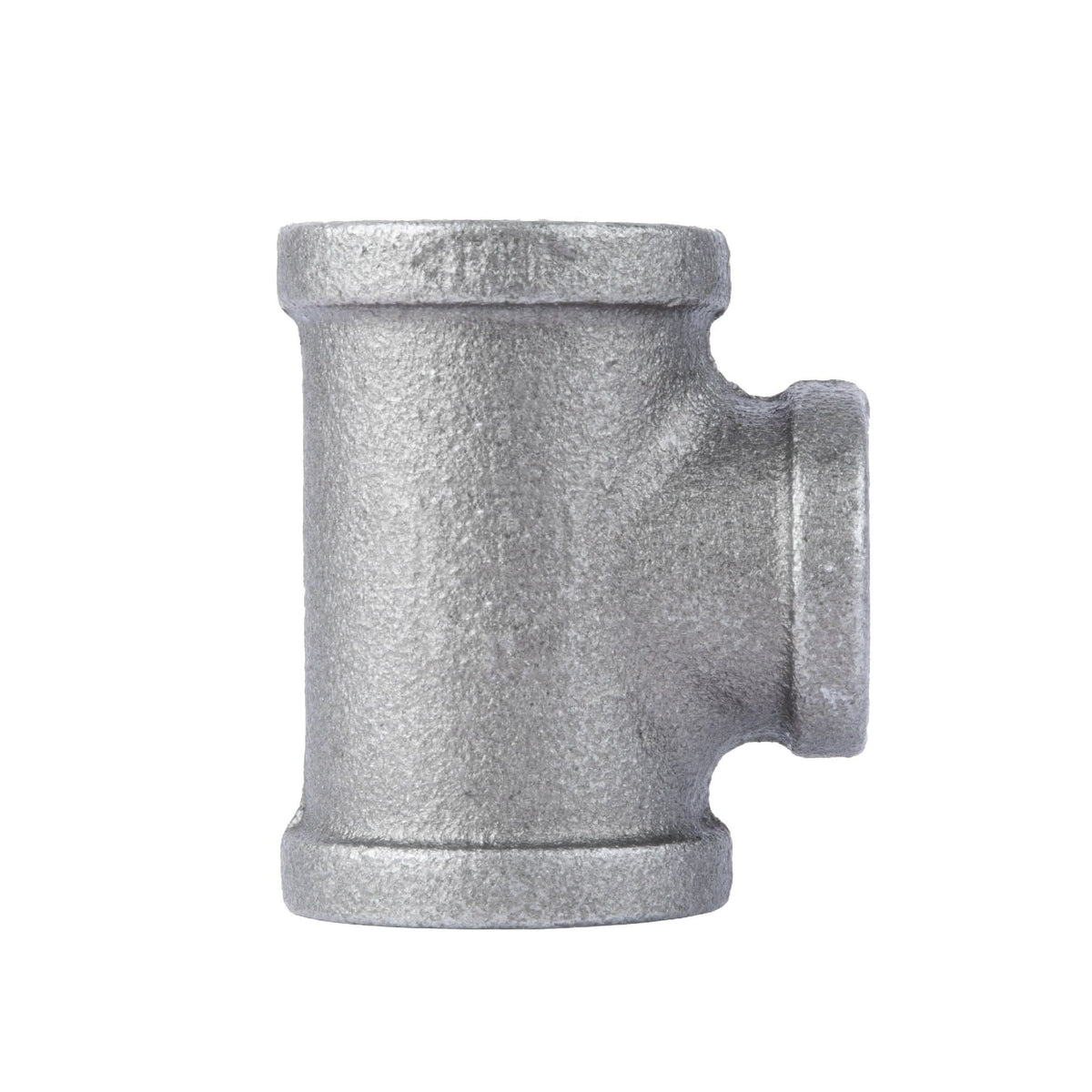 PIPE DECOR 1 in. x 1 in. x 3/4 in. black iron reducing tee pipe fitting