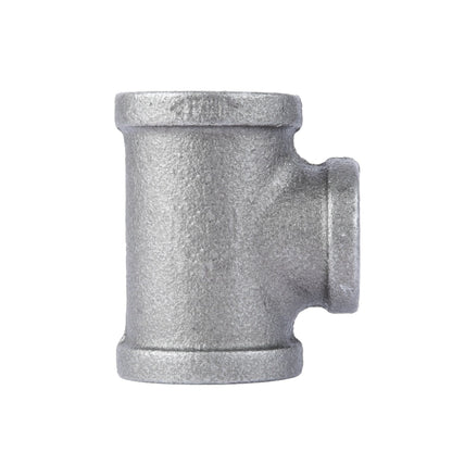PIPE DECOR 1 in. x 1 in. x 3/4 in. black iron reducing tee pipe fitting