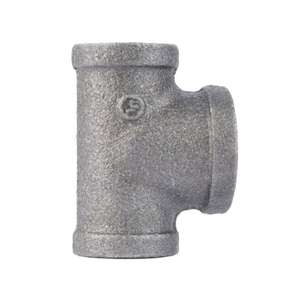 PIPE DECOR 1/2 in. x 1/2 in. x 3/4 in. black iron reducing tee pipe fitting