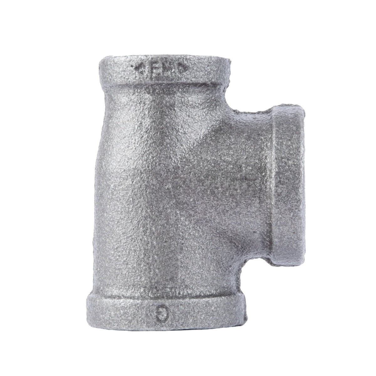 PIPE DECOR 1 in. x 3/4 in. x 1 in. black iron reducing tee pipe fitting