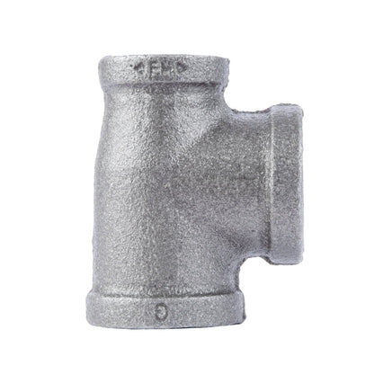PIPE DECOR 1 in. x 3/4 in. x 1 in. black iron reducing tee pipe fitting
