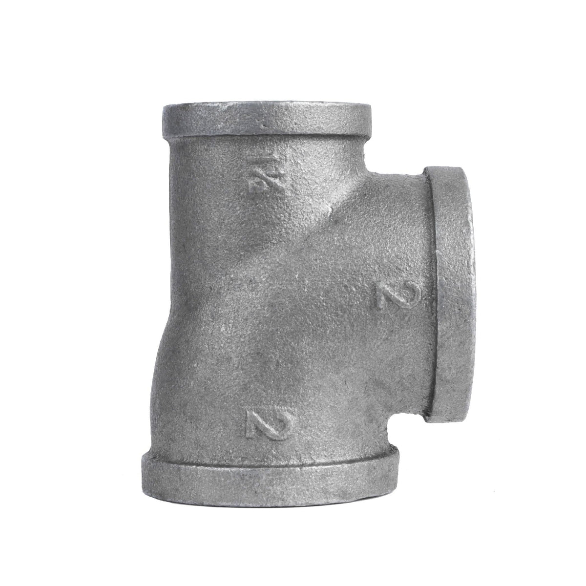 PIPE DECOR 2 in. x 1-1/2 in. x 2 in. black iron reducing tee pipe fitting