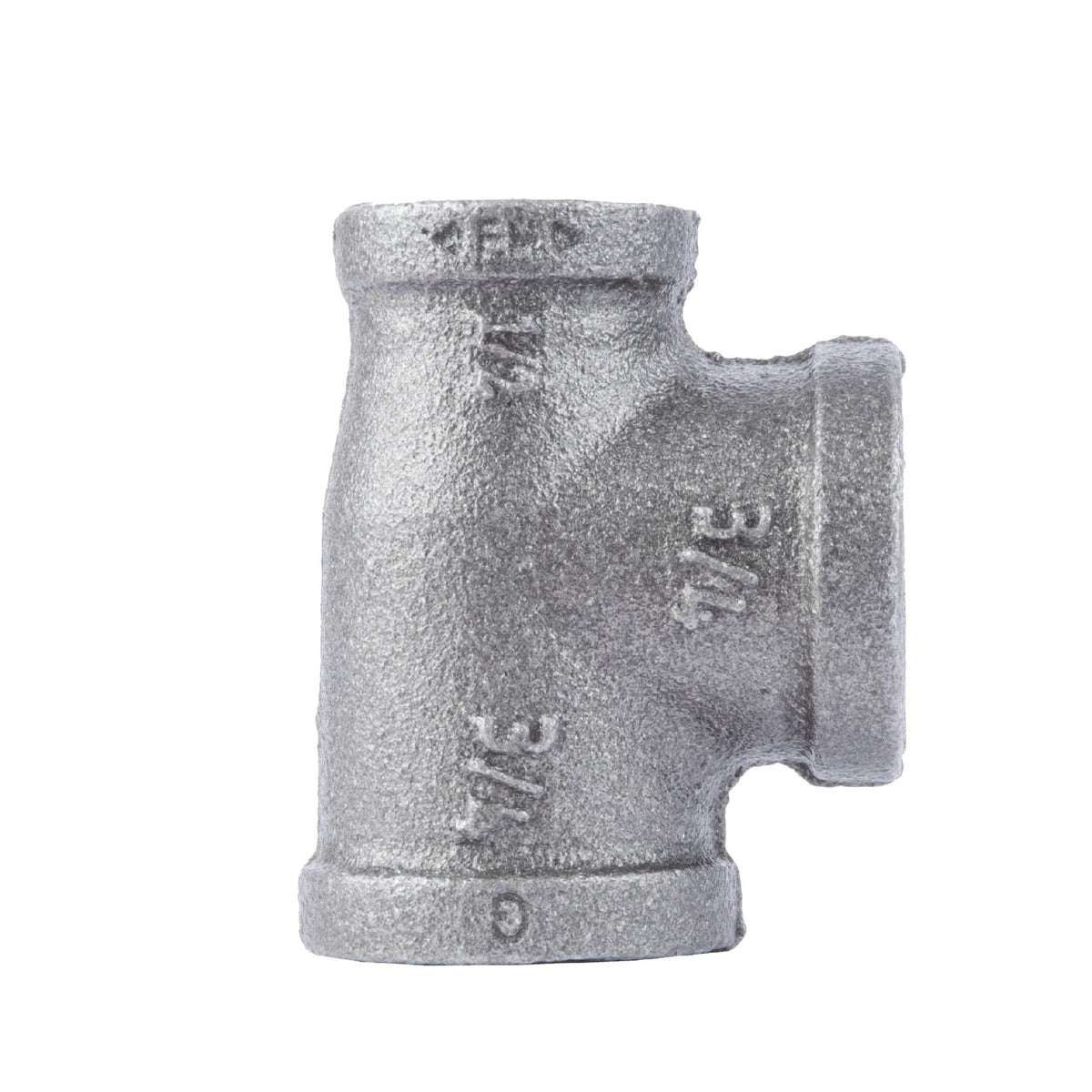 PIPE DECOR 3/4 in. x 1/2 in. x 3/4 in. black iron reducing tee pipe fitting