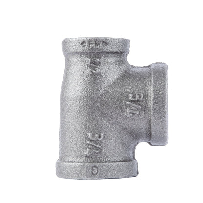 PIPE DECOR 3/4 in. x 1/2 in. x 3/4 in. black iron reducing tee pipe fitting